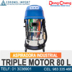 ASPIRADORA INDUSTRIAL TRIPLE MOTOR 80 LITROS