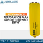 BROCA DIAMANTINA DE PERFORACION PARA CONCRETO DEWALT DW-6”