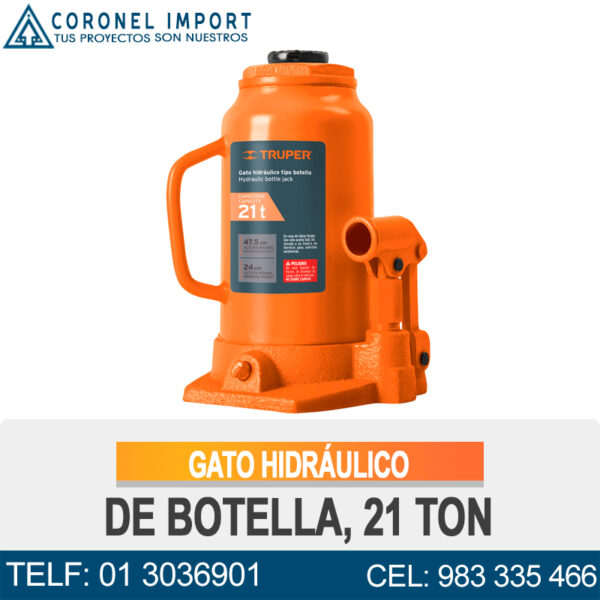 GATO HIDRÁULICO DE BOTELLA, 21 TON