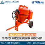 MEZCLADORA DE CONCRETO DE 11P3 CON MOTOR YAMAHA MX400 DE 14HP