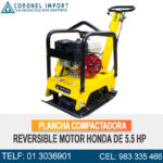 PLANCHA COMPACTADORA REVERSIBLE MOTOR HONDA DE 5.5 HP