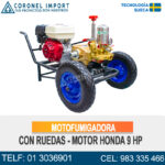MOTOFUMIGADORA CON RUEDAS MOTOR HONDA 9 HP