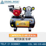 COMPRESORA DE AIRE DE 60 GAL, MOTOR DE 18 HP