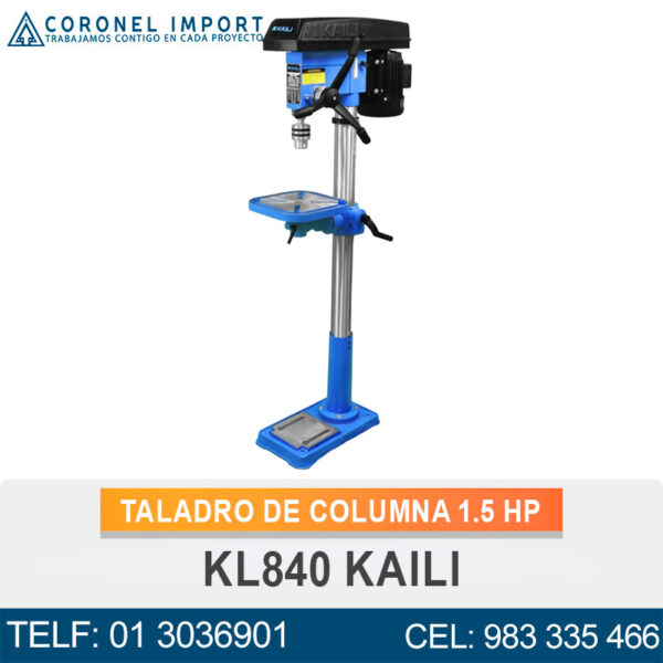 TALADRO DE COLUMNA 1.5 HP KL840 KAILI