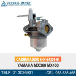 Compatibilidad Versátil: Diseñado para adaptarse a los motores gasolineros Yamaha modelos MX360 y MX400, nuestro carburador garantiza una compatibilidad perfecta y un rendimiento óptimo en ambos modelos. Construcción Robusta: Fabricado con materiales resistentes y duraderos, nuestro carburador está diseñado para soportar las condiciones más exigentes de operación, garantizando una larga vida útil y un funcionamiento confiable en todas las aplicaciones. Ajuste Preciso: Cada carburador ha sido diseñado con precisión para proporcionar un flujo de combustible óptimo al motor, asegurando un arranque suave, una aceleración rápida y un rendimiento potente en todas las condiciones de operación. Fácil Instalación: Con un diseño compatible y una instalación sencilla, nuestro carburador te permite realizar el mantenimiento de tus motores de manera rápida y sin complicaciones, minimizando el tiempo de inactividad y maximizando la productividad. Garantía de Calidad: Respaldado por la reputación de calidad y confiabilidad de Yamaha, nuestro carburador cumple con los más altos estándares de calidad, garantizando un funcionamiento seguro y eficiente en tus motores gasolineros.