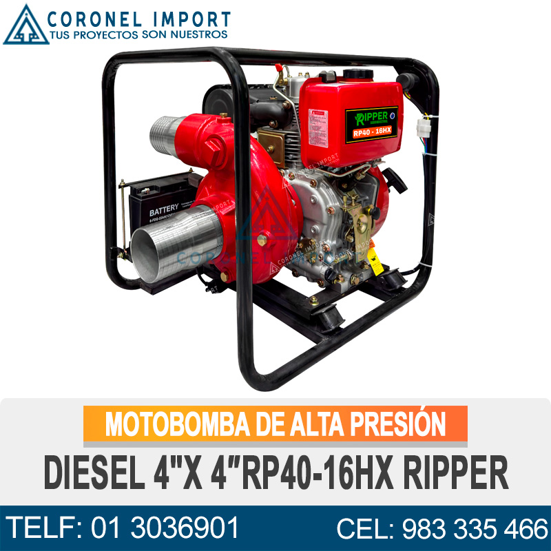 MOTOBOMBA DE ALTA PRESIÓN DIESEL 4"X 4″RP40-16HX RIPPER