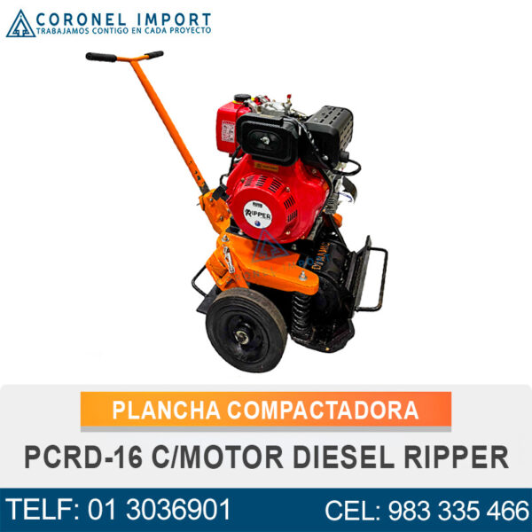 PLANCHA COMPACTADORA PCRD-16 C/MOTOR DIESEL RIPPER