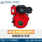 MOTOR PETROLERO RIPPER RI186EM DE 10 HP