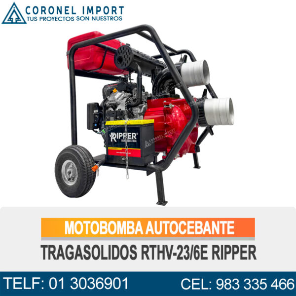 MOTOBOMBA AUTOCEBANTE TRAGASOLIDOS RTHV-23/6E RIPPER