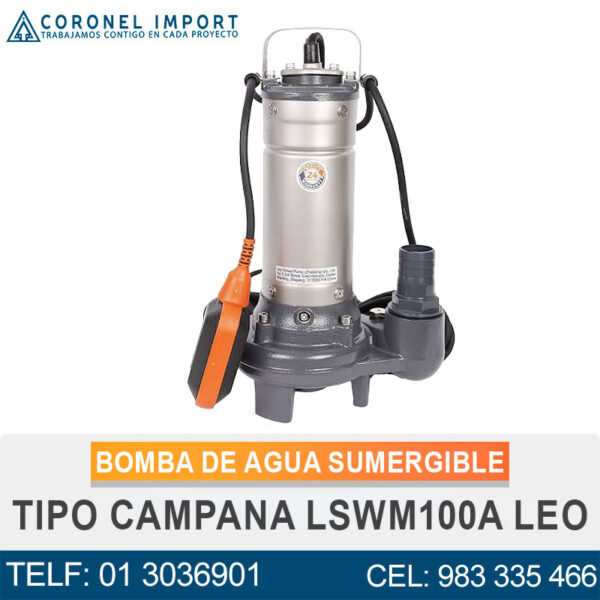 BOMBA DE AGUA SUMERGIBLE TIPO CAMPANA LSWm100A LEO